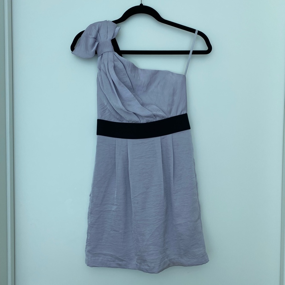 BCBG Generation One Shoulder Lavender Dress Size 0